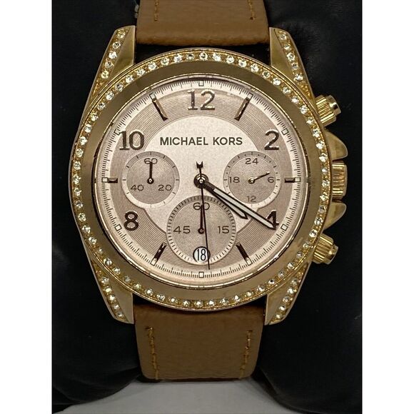 Michael Kors Blair MK5943 Women's Brown Leather Analog Dial Quartz Watch EY307 - Picture 2 of 12